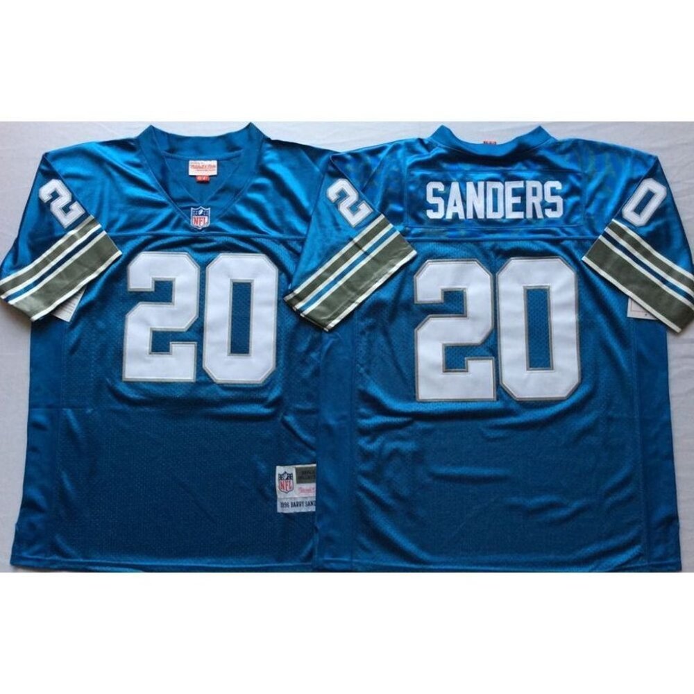 Can Select Mens Youths  Barry Sanders Blue Stitched Jersey